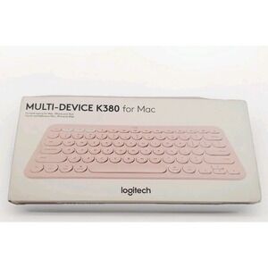 Logitech Pink Wireless Keyboard For Mac K380 Multi Device Bluetooth-New Open Box